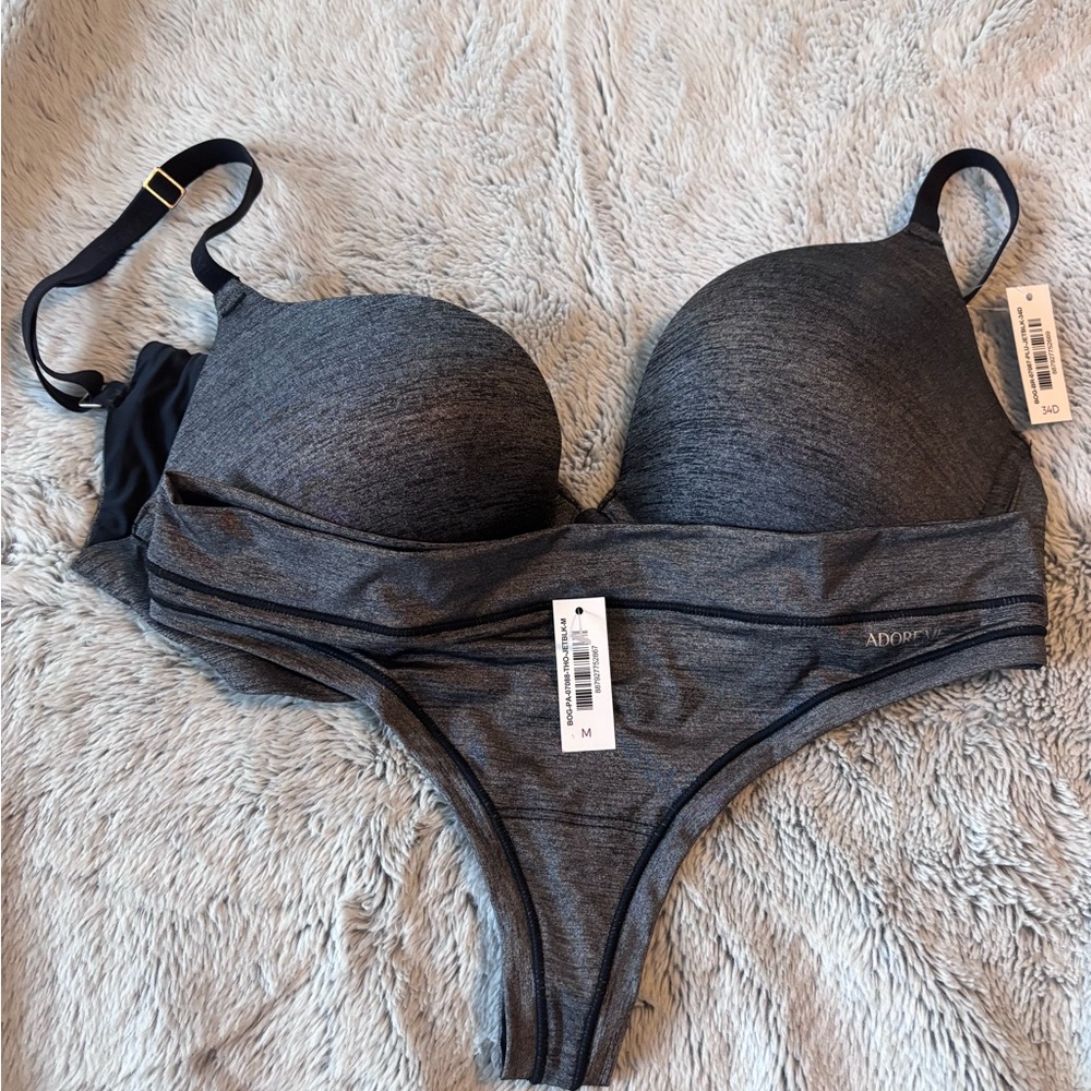 Adore Me Gray Women's Intimate Set